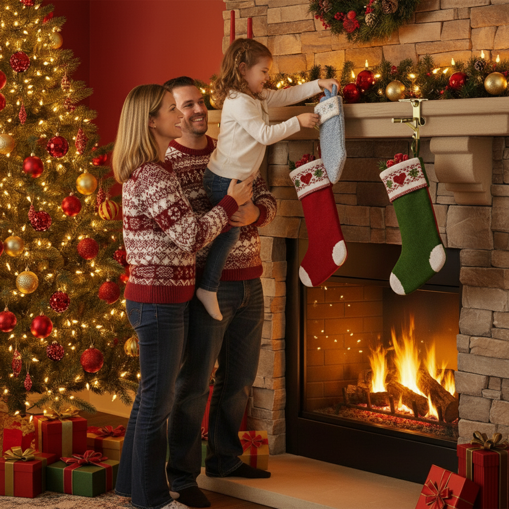 🔥 HOT SALE 50% OFF 🔥 2 In 1 Adjustable Christmas Garland & Stocking Hanger